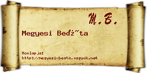 Megyesi Beáta névjegykártya