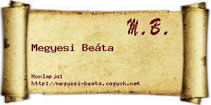 Megyesi Beáta névjegykártya
